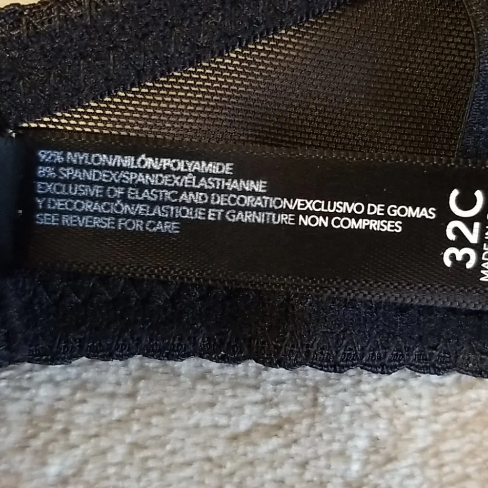 Sam Edelman Mesh Convertible Black Balconette Bra 32C - Picture 9 of 13
